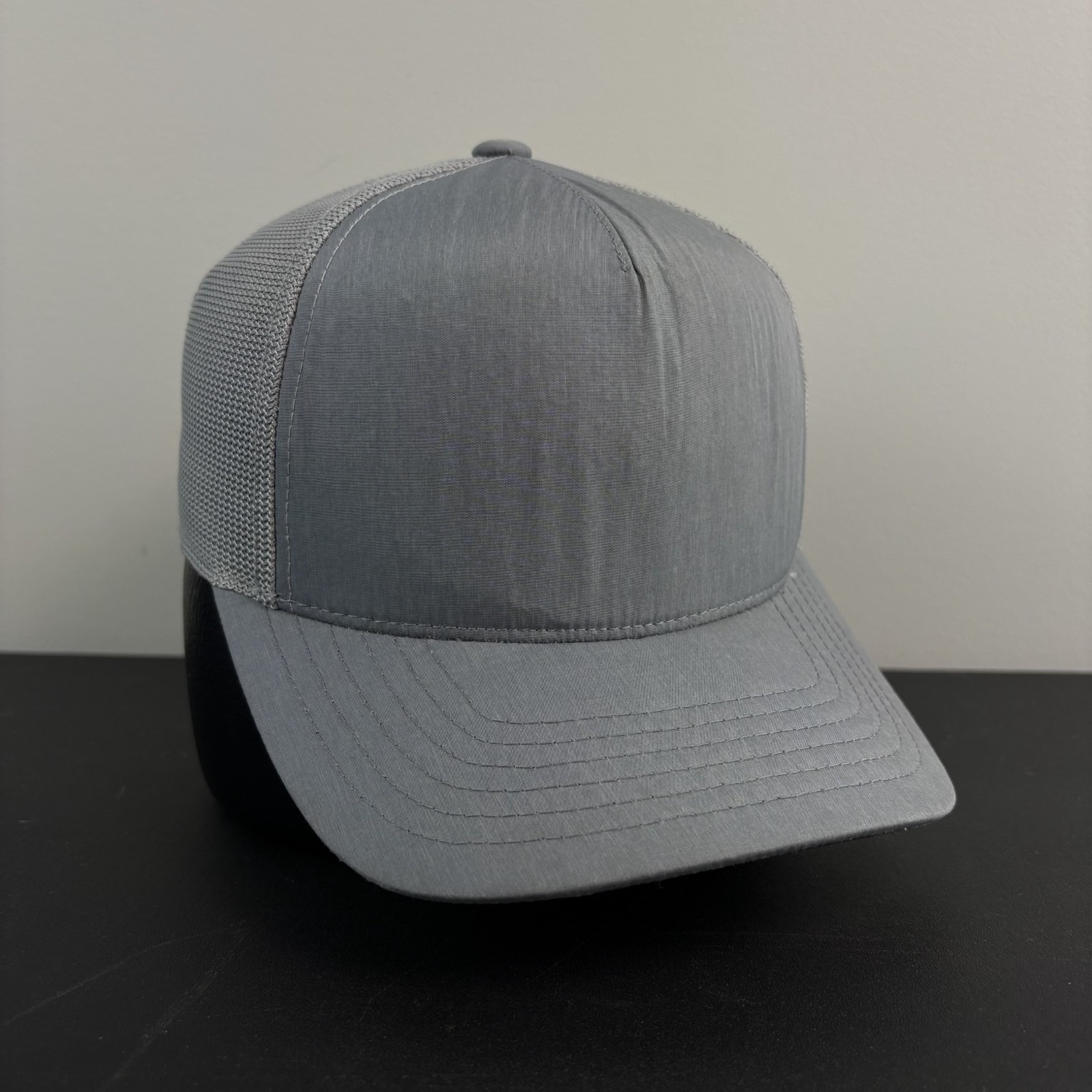 Xactly Blank Gray Trucker Hat Mesh Lightweight Running Cap Snapback Adjustable